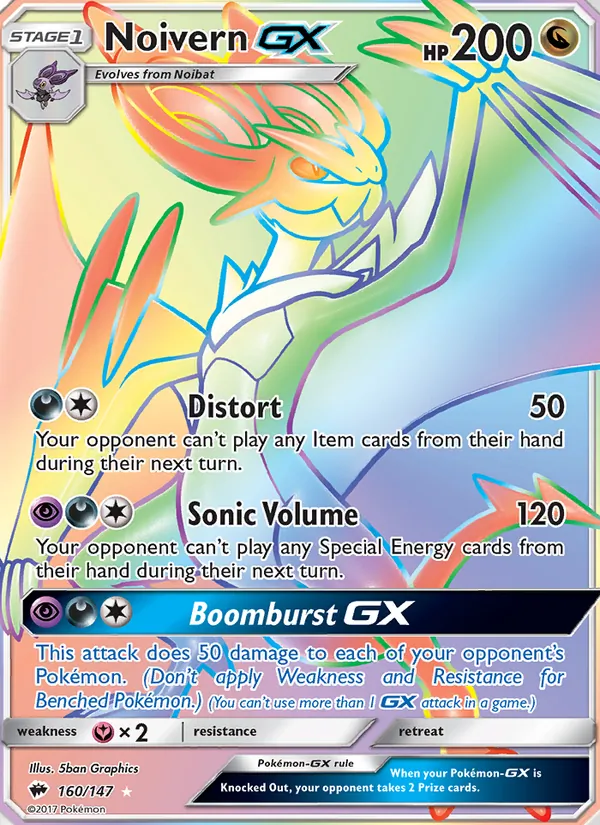 Noivern GX Burning Shadows 160/147
