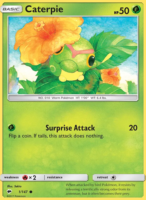 Caterpie Burning Shadows 1/147