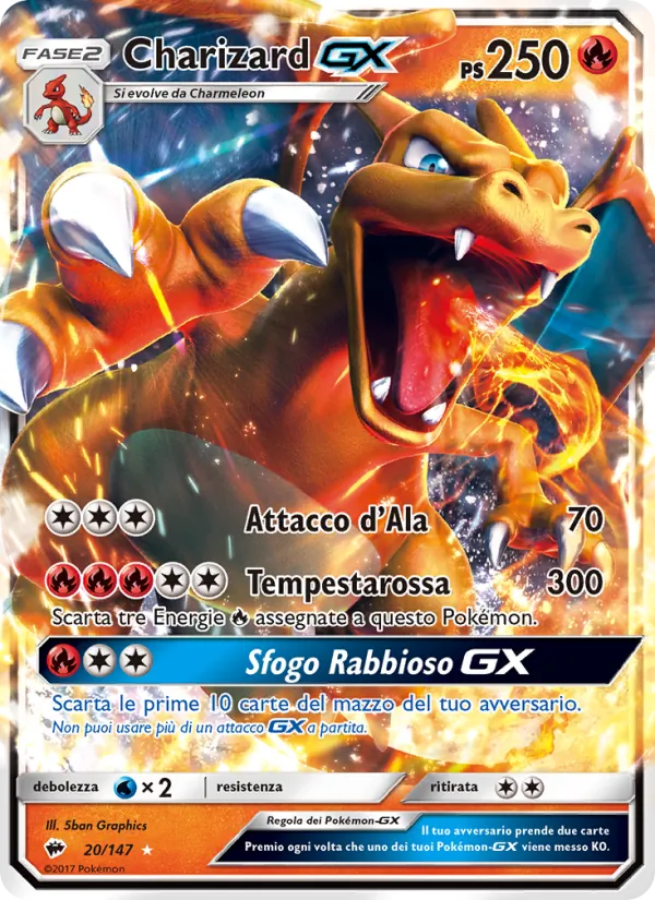 Charizard GX Ombre Infuocate 20/147