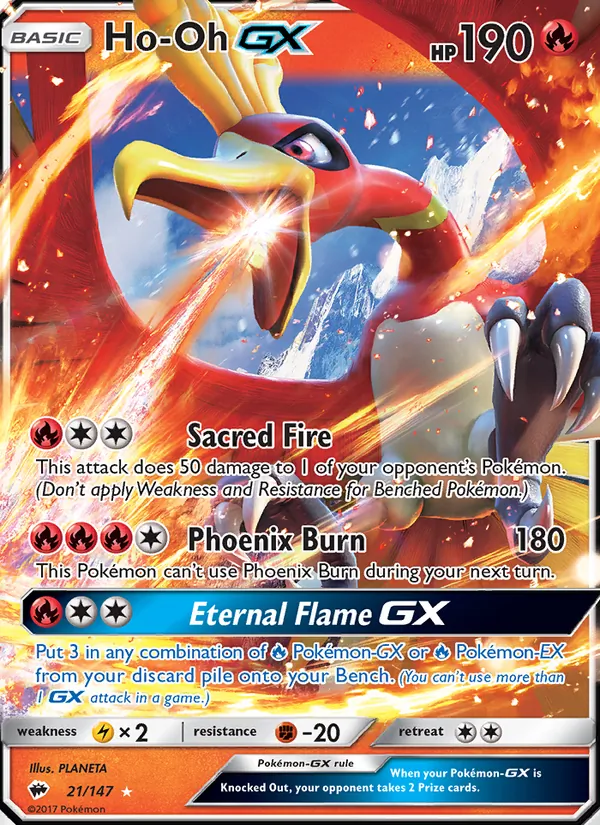 Ho-Oh GX Burning Shadows 21/147