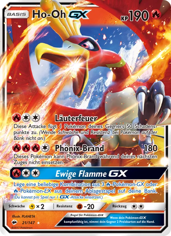 Ho-Oh GX Nacht in Flammen 21/147