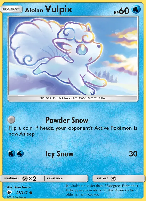 Alolan Vulpix Burning Shadows 27/147