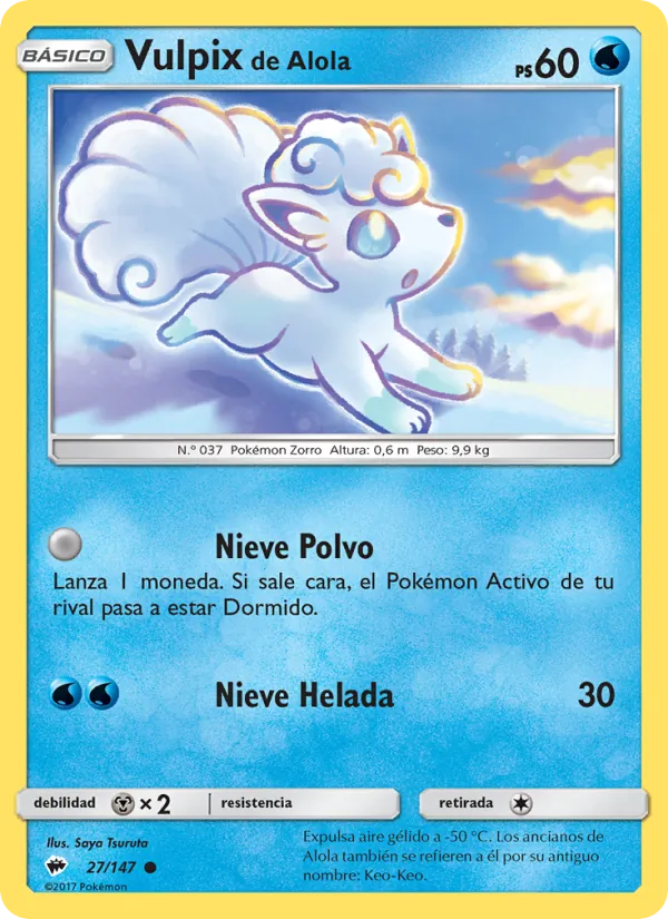 Vulpix de Alola Sombras Ardientes 27/147