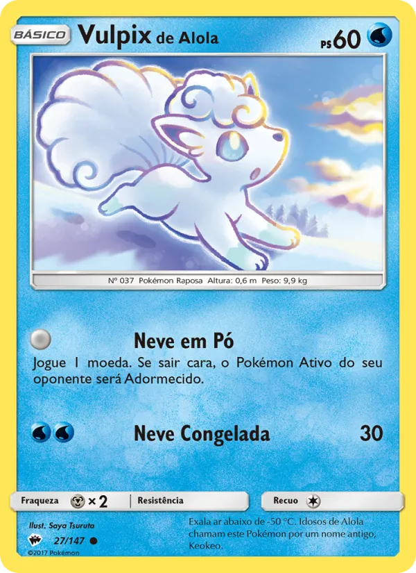 Vulpix de Alola Sombras Ardentes 27/147