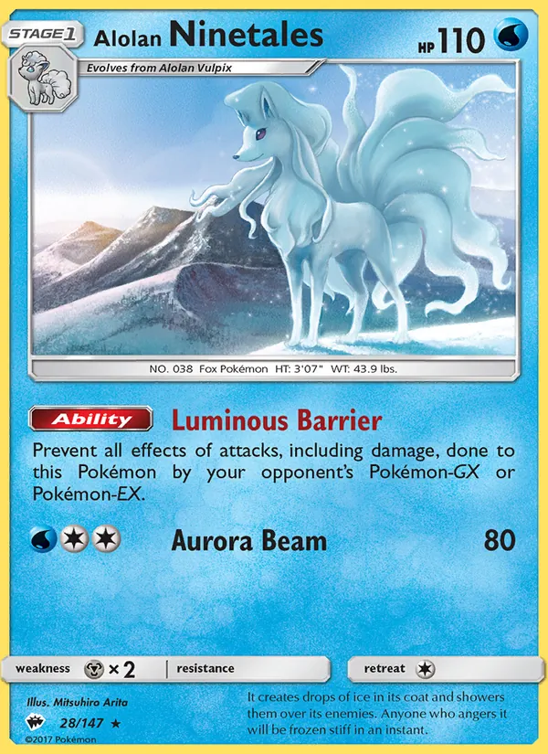 Alolan Ninetales Burning Shadows 28/147