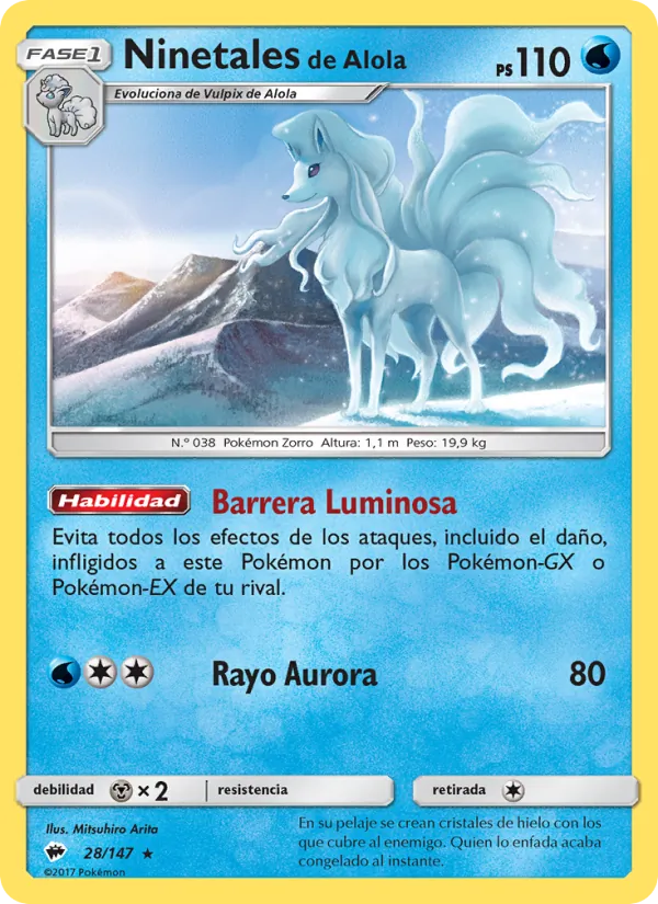 Ninetales de Alola Sombras Ardientes 28/147