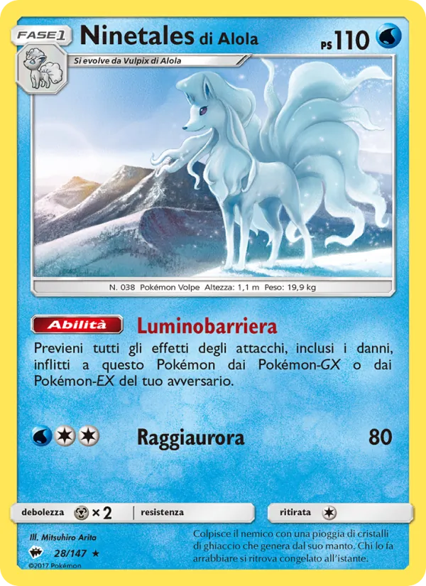 Ninetales di Alola Ombre Infuocate 28/147