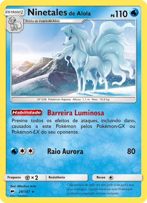 Ninetales de Alola Sombras Ardentes 28/147
