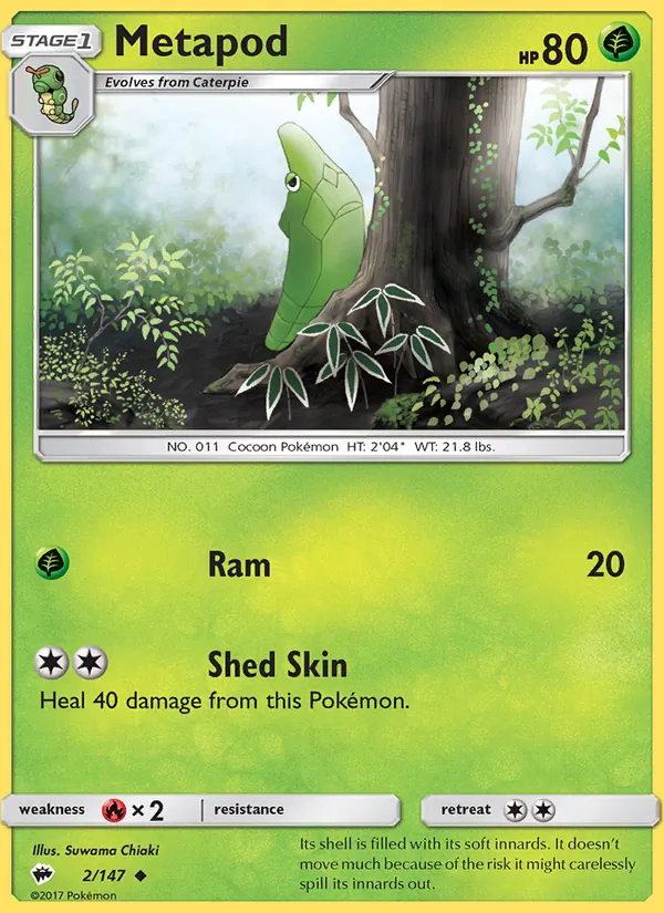 Metapod Burning Shadows 2/147