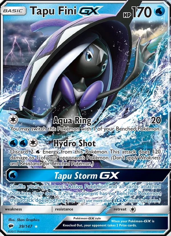 Tapu Fini GX Burning Shadows 39/147