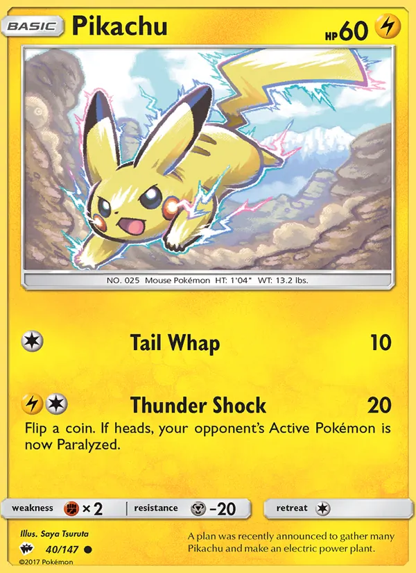 Pikachu Burning Shadows 40/147