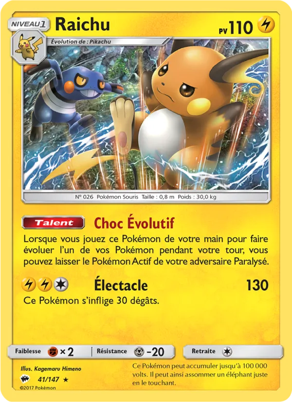 Raichu Ombres Ardentes 41/147