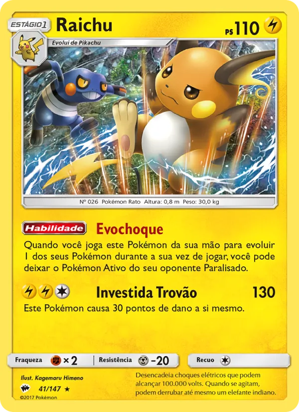 Raichu Sombras Ardentes 41/147