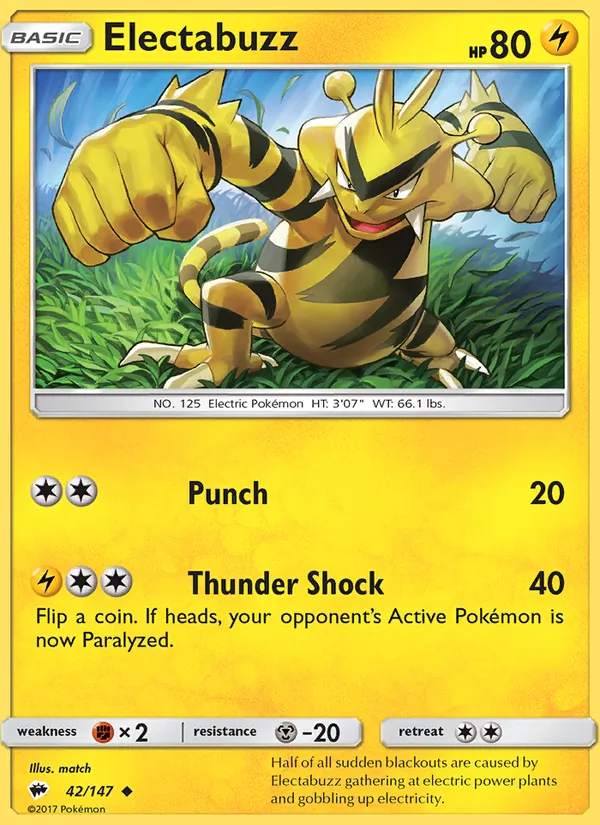 Electabuzz Burning Shadows 42/147