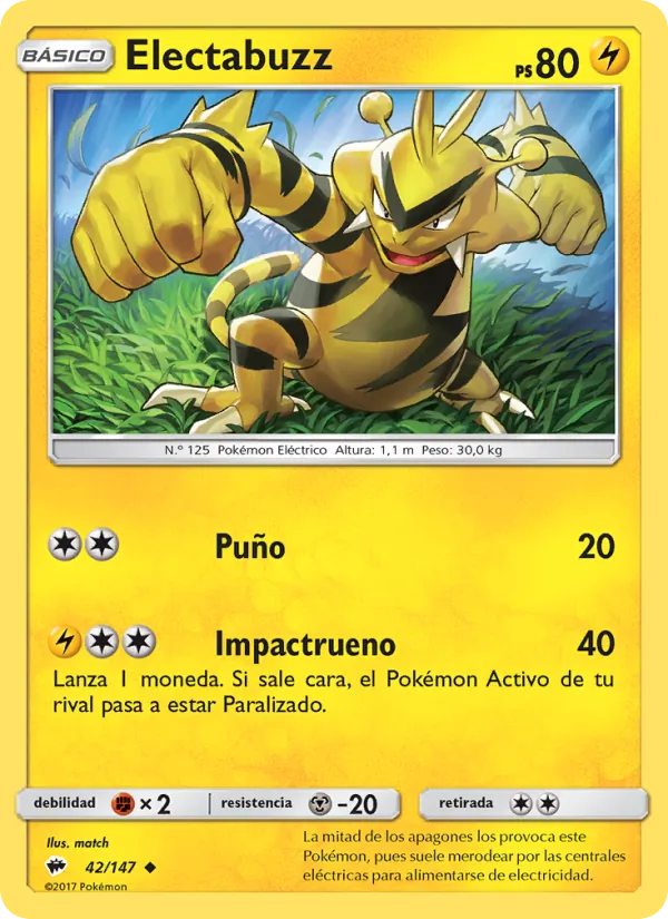 Electabuzz Sombras Ardientes 42/147