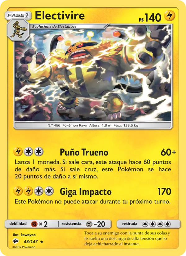 Electivire Sombras Ardientes 43/147
