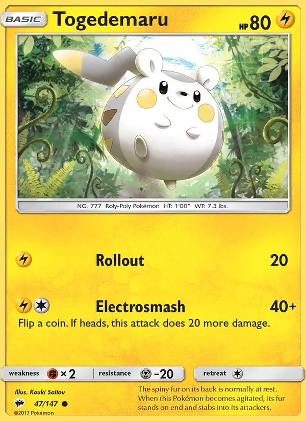 Togedemaru Burning Shadows 47/147