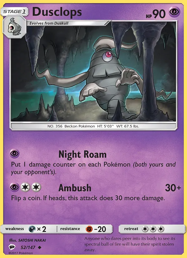 Dusclops Burning Shadows 52/147