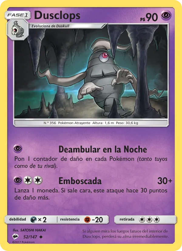 Dusclops Sombras Ardientes 52/147