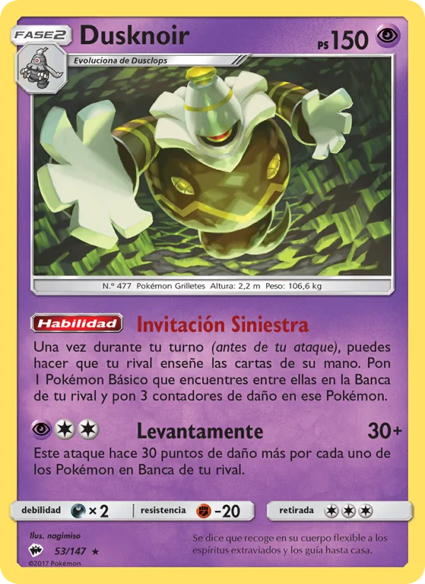 Dusknoir Sombras Ardientes 53/147