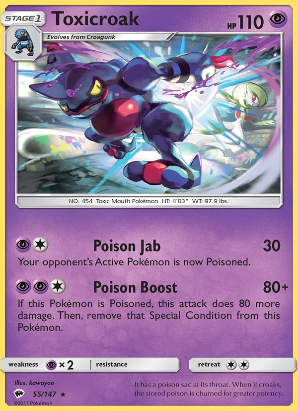 Toxicroak Burning Shadows 55/147