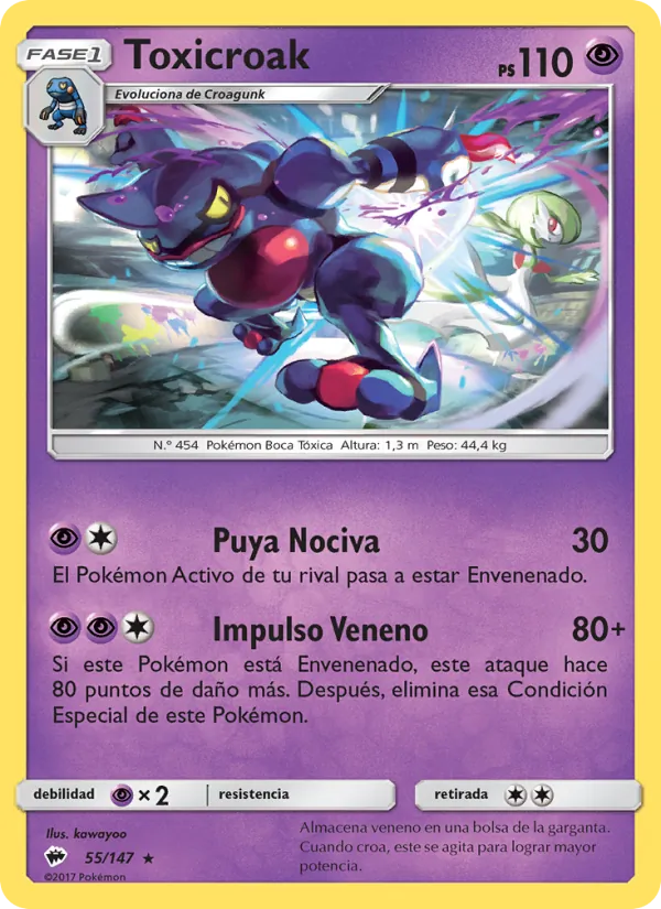 Toxicroak Sombras Ardientes 55/147