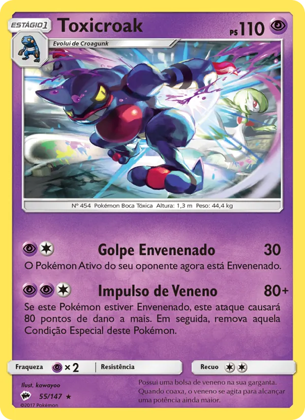 Toxicroak Sombras Ardentes 55/147