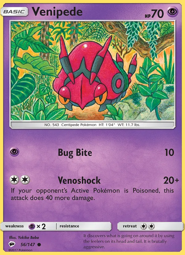 Venipede Burning Shadows 56/147