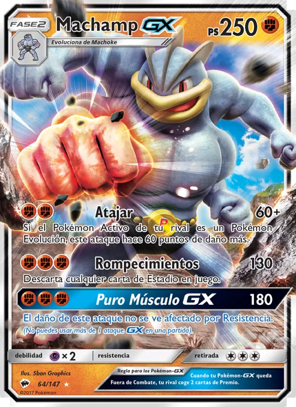 Machamp GX Sombras Ardientes 64/147