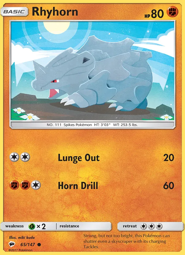 Rhyhorn Burning Shadows 65/147