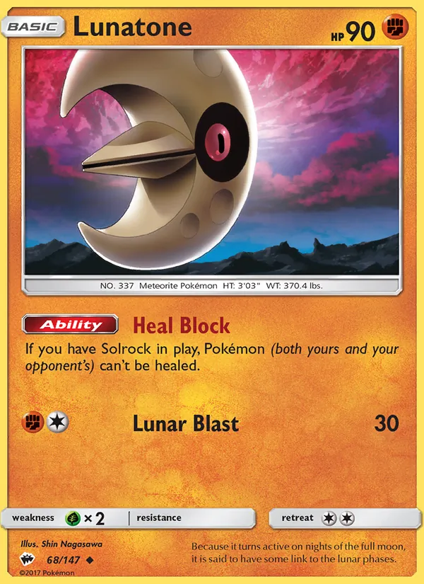 Lunatone Burning Shadows 68/147