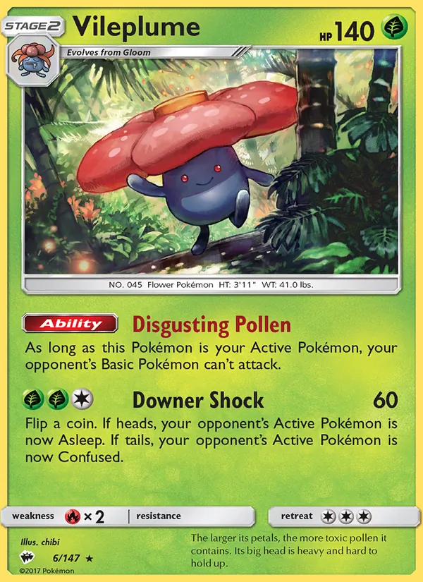 Vileplume Burning Shadows 6/147