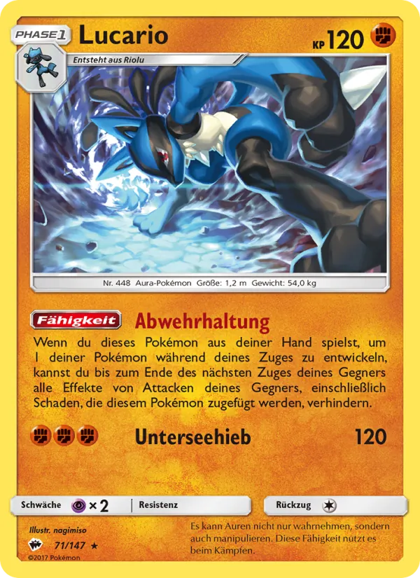 Lucario Nacht in Flammen 71/147