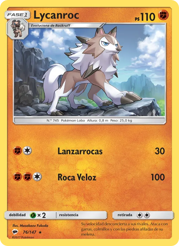 Lycanroc Sombras Ardientes 76/147