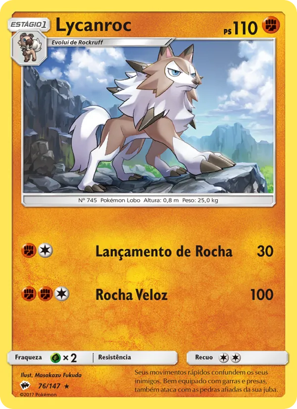 Lycanroc Sombras Ardentes 76/147