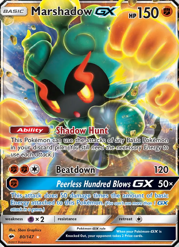 Marshadow GX Burning Shadows 80/147