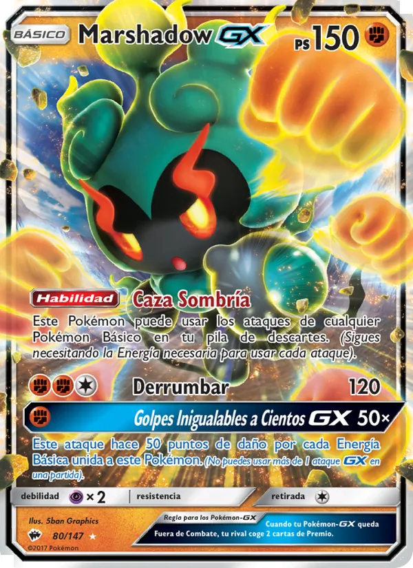 Marshadow GX Sombras Ardientes 80/147