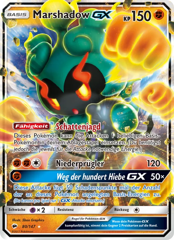 Marshadow GX Nacht in Flammen 80/147