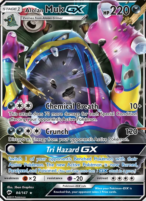 Alolan Muk GX Burning Shadows 84/147