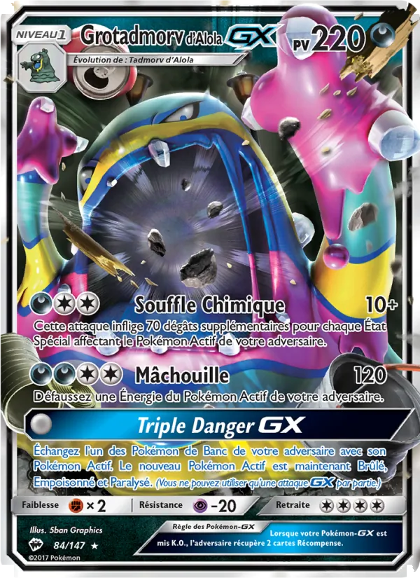 Grotadmorv d’Alola GX Ombres Ardentes 84/147
