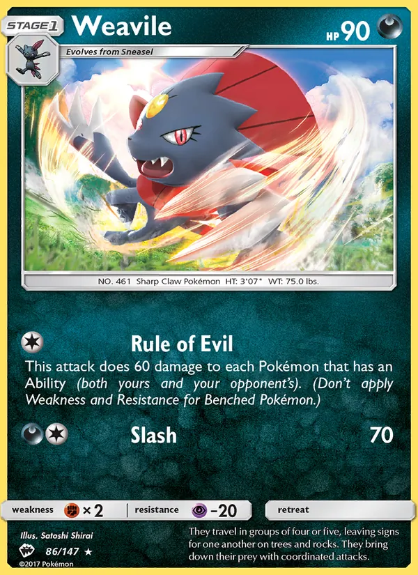 Weavile Burning Shadows 86/147