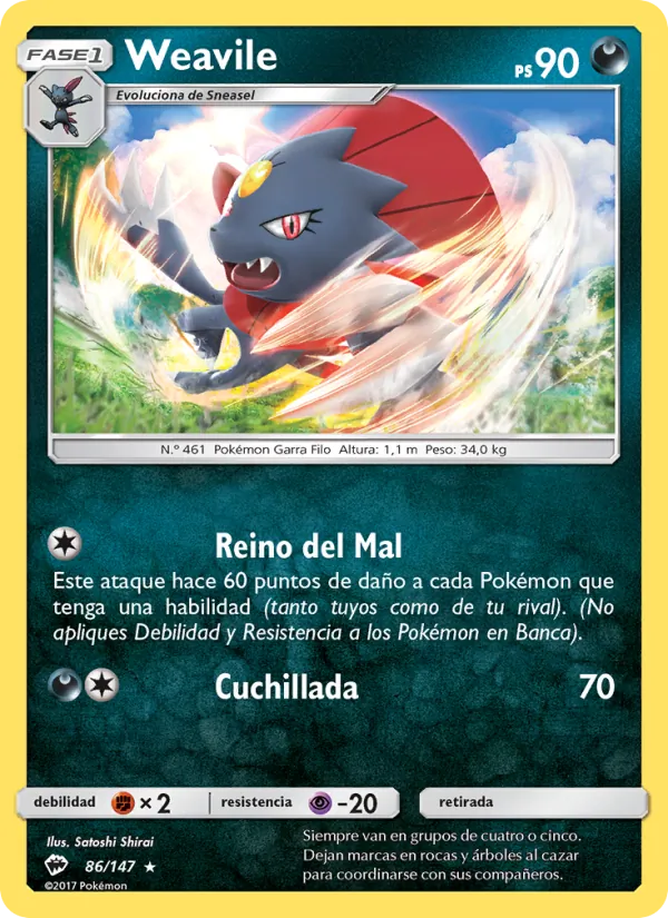 Weavile Sombras Ardientes 86/147