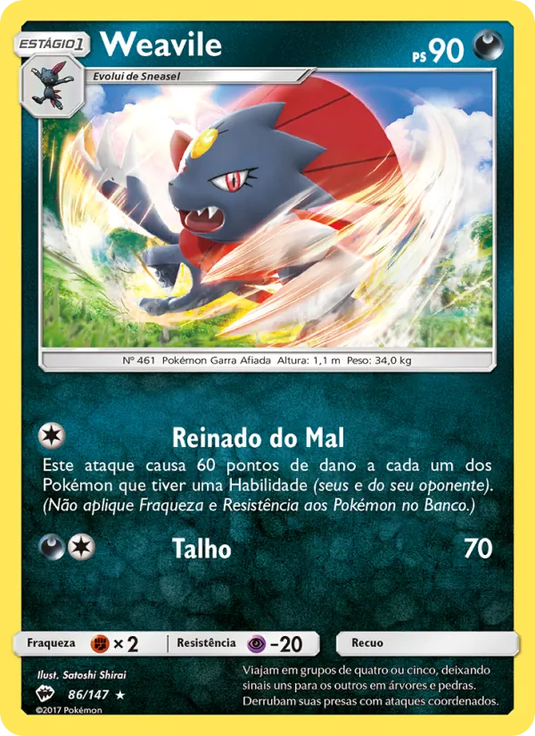 Weavile Sombras Ardentes 86/147