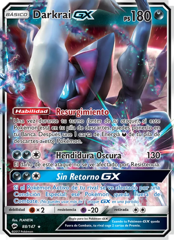 Darkrai GX Sombras Ardientes 88/147