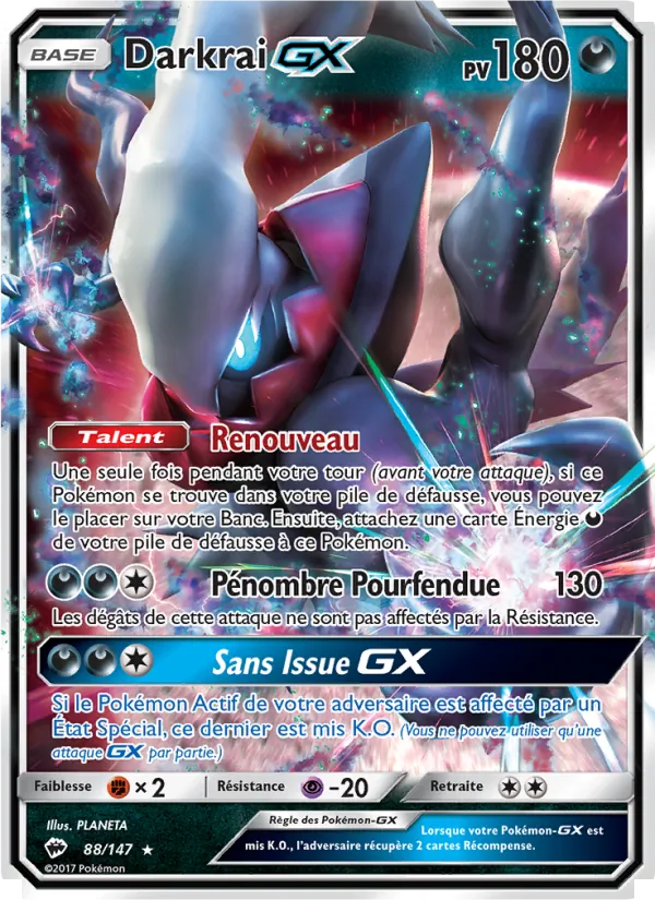 Darkrai GX Ombres Ardentes 88/147