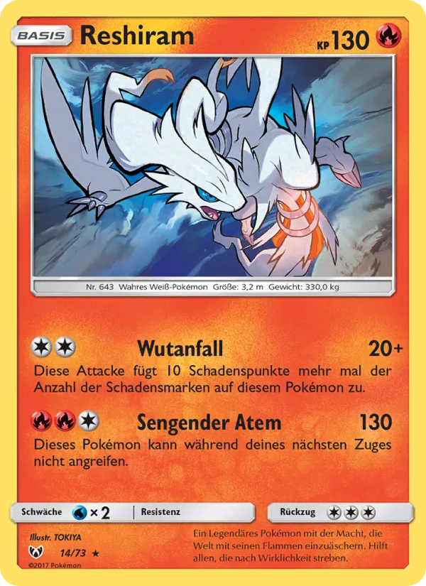 Reshiram Schimmernde Legenden 14/73