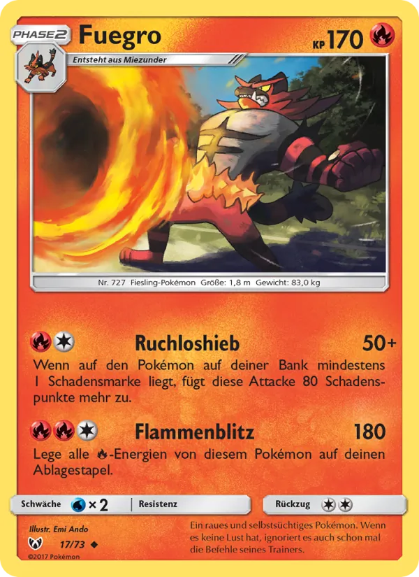 Incineroar Shining Legends 17/73