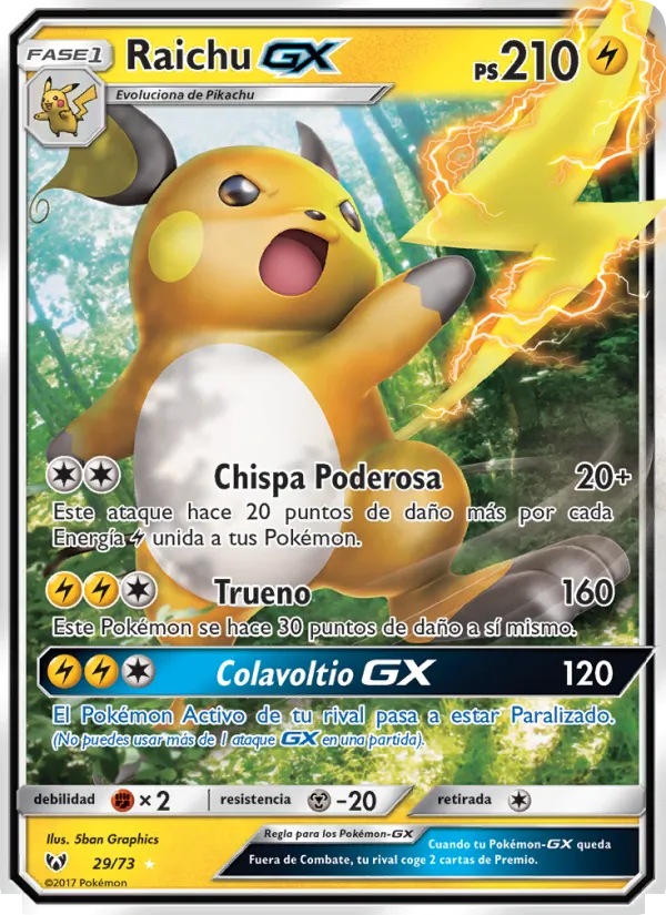 Raichu GX Leyendas Luminosas 29/73