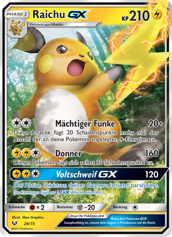 Raichu GX Schimmernde Legenden 29/73
