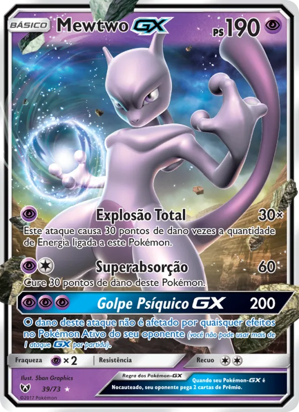 Mewtwo GX Lendas Luminescentes 39/73